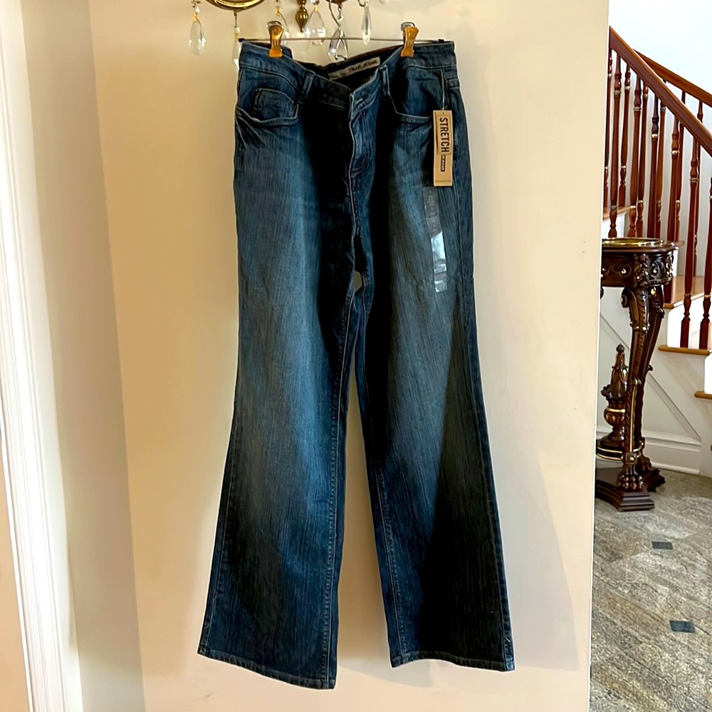 DKNY jeans, size 14, stretch, The Age of Decadence, new with tags